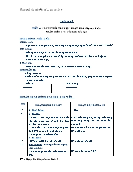 Giáo án Chính tả Lớp 4 - Tuần 6, Tiết 6: Người viết truyện thật thà