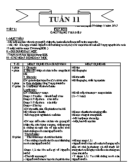 Giáo án dạy học Lớp 4 - Tuần 11 - Năm học 2012-2013