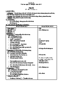 Giáo án dạy học Lớp 4 - Tuần 21 - Năm học 2012-2013