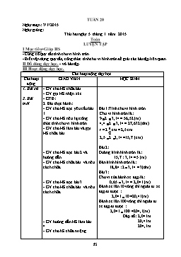 Giáo án dạy học Lớp 5 - Tuần 20