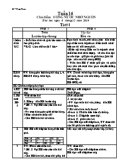 Giáo án dạy học Lớp ghép 3+4 - Tuần 16 - Trần Toại