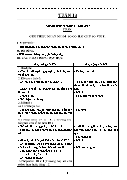 Giáo án điện tử Khối 4 - Tuần 13 - Năm 2014