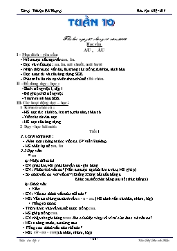 Giáo án điện tử Lớp 1 - Tuần 10 - Văn Thị Thanh Hiền