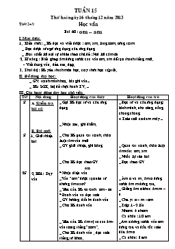 Giáo án điện tử Lớp 1 - Tuần 15 - Năm học 2013-2014