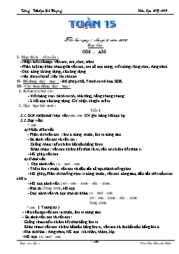 Giáo án điện tử Lớp 1 - Tuần 15 - Văn Thị Thanh Hiền