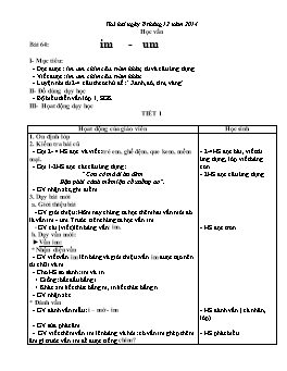 Giáo án điện tử Lớp 1 - Tuần 16 - Năm 2014