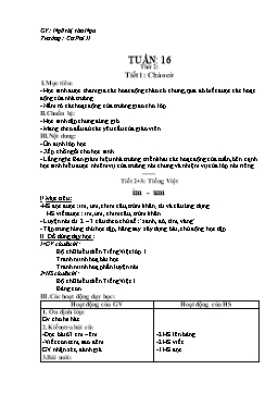 Giáo án điện tử Lớp 1 - Tuần 16 - Ngô Thị Thu Nga