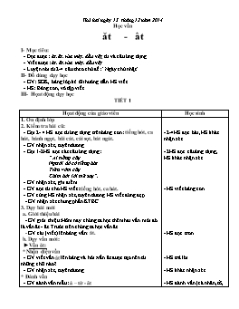 Giáo án điện tử Lớp 1 - Tuần 17 - Năm học 2014-2015