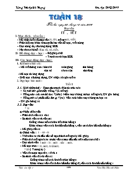 Giáo án điện tử Lớp 1 - Tuần 18 - Văn Thị Thanh Hiền