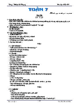 Giáo án điện tử Lớp 1 - Tuần 7 - Văn Thị Thanh Hiền