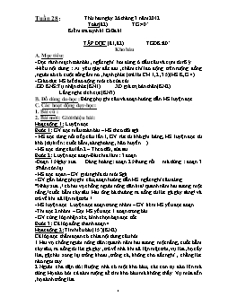 Giáo án điện tử Lớp 2 - Tuần 28