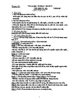 Giáo án điện tử Lớp 2 - Tuần 31