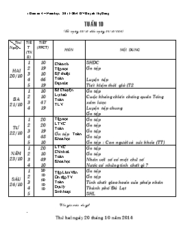 Giáo án điện tử Lớp 4 - Tuần 10 - Huỳnh Thị Hằng