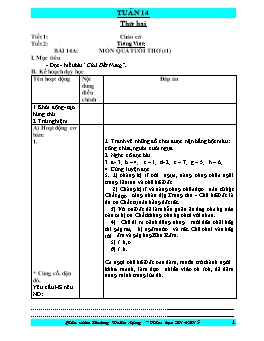 Giáo án điện tử Lớp 4 - Tuần 14 - Hoàng Doãn Lượng