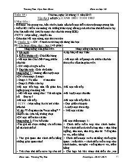 Giáo án điện tử Lớp 4 - Tuần 15 - Trương Thị Sen