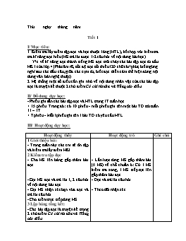 Giáo án điện tử Lớp 4 - Tuần 18