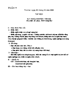 Giáo án điện tử Lớp 4 - Tuần 9 (Chuẩn kiến thức)