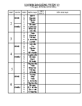 Giáo án điện tử Lớp 5 - Tuần 12 - Năm học 2012-2013