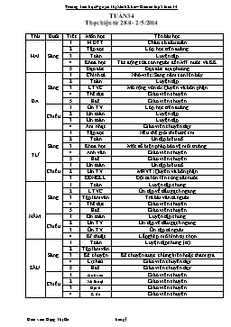 Giáo án điện tử Lớp 5 - Tuần 34 - Năm học 2014-2015 - Đặng Thị Bá