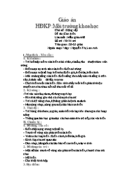 Giáo án điện tử Lớp Chồi - Chủ đề : Động vật - Đề tài :Con kiến