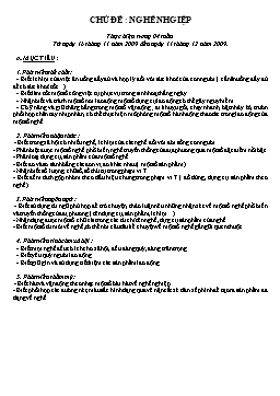 Giáo án điện tử Lớp Chồi - Chủ đề: Nghề nhgiệp