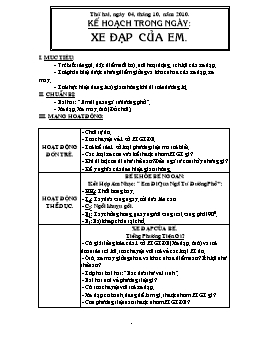 Giáo án điện tử Lớp Chồi - Chủ đề: Phương tiện giao thông - Năm 2010