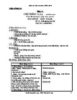 Giáo án điện tử Lớp Chồi - Chủ điểm: Trường Mầm non - Chủ đề nhánh 2: Lớp học của bé