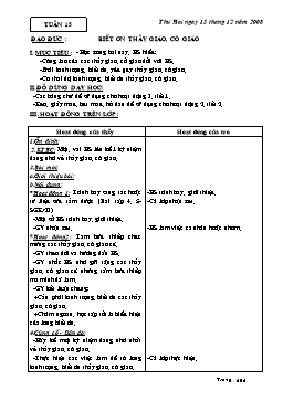 Giáo án giảng dạy Lớp 4 - Tuần 15 (Bản đẹp)