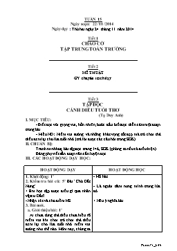 Giáo án giảng dạy Lớp 4 - Tuần 15 - Năm học 2014-2015