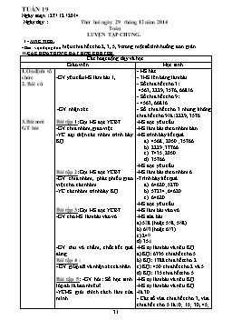 Giáo án giảng dạy Lớp 4 - Tuần 19 - Năm học 2014-2015