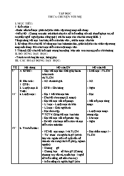 Giáo án giảng dạy Lớp 4  - Tuần 9 (Chuẩn kiến thức)