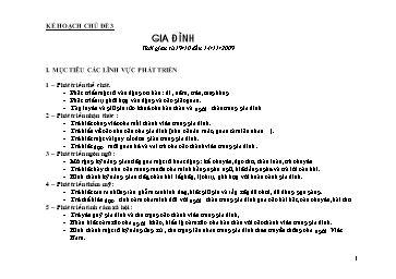 Giáo án giảng dạy Lớp Chồi - Chủ đề 3: Gia đình