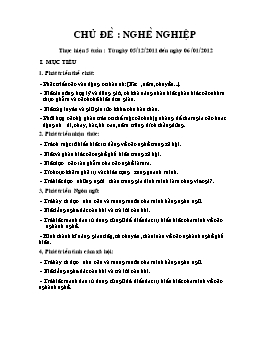 Giáo án giảng dạy Lớp Chồi - Chủ đề: Nghề nghiệp (5 tuần)