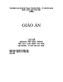 Giáo án giảng dạy Lớp Chồi  - Chủ đề: Phương tiện giao thông - Kể chuyện “Vì sao thỏ cụt đuôi