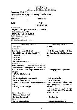 Giáo án Lớp 4 - Tuần 16