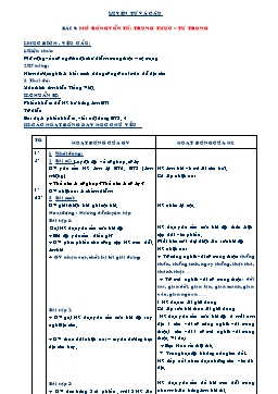 Giáo án Luyện từ và câu Lớp 4 - Tuần 5