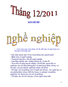 Giáo án Mầm non Lớp Chồi - Chủ đề: Nghề nghiệp (Bản đẹp)