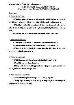 Giáo án Mẫu giáo Lớp Chồi - Chủ đề 2: Đồ dùng đồ chơi của bé