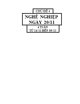 Giáo án Mẫu giáo Lớp Chồi - Chủ đề 4: Nghề nghiệp ngày 20/11