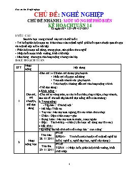 Giáo án Mẫu giáo Lớp Chồi - Chủ đề: Nghề nghiệp - Chủ đề nhánh 1: Một số nghề phổ biến