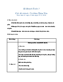 Giáo án Mẫu giáo Lớp Chồi - Chủ đề nhánh: Cô giáo thân yêu