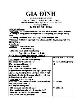 Giáo án Mẫu giáo Lớp Chồi - Chủ đề nhánh: Mời bạn đến thăm nhà bé - Đề tài: Em yêu nhà em