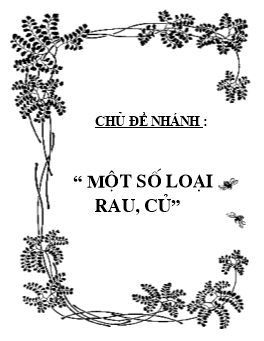 Giáo án Mẫu giáo Lớp Chồi - Chủ đề nhánh: Một số loại rau, củ