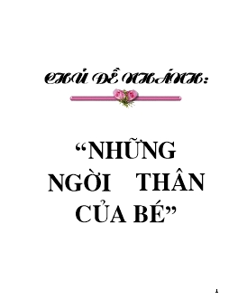 Giáo án Mẫu giáo Lớp Chồi - Chủ đề nhánh: Những người thân của bé