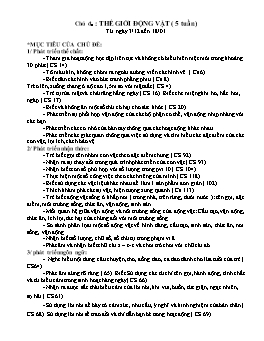 Giáo án Mẫu giáo Lớp Chồi - Chủ đề: Thế giới động vật ( 5 tuần)