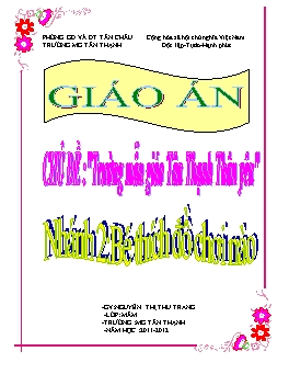 Giáo án Mẫu giáo Lớp Chồi - Chủ đề: Trường Mẫu giáo Tân Thạch thân yêu - Nhánh 2: Bé thích đồ chơi nào