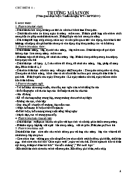 Giáo án Mẫu giáo Lớp Chồi - Chủ điểm 1: Trường Mầm non