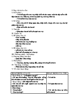 Giáo án Mẫu giáo Lớp Chồi - Đề tài: Chú vịt dễ thương