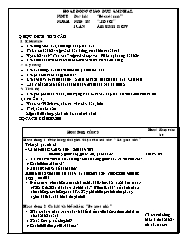 Giáo án Mẫu giáo Lớp Chồi - Đề tài: Dạy hát: Bé quét nhà