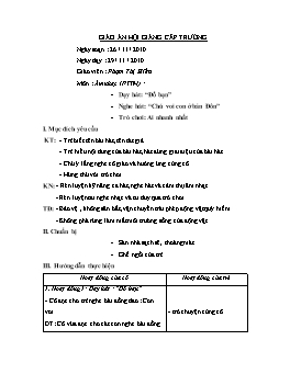 Giáo án Mẫu giáo Lớp Chồi - Đề tài: Dạy hát: “Đố bạn”, Nghe hát: “Chú voi con ở Bản Đôn”, Trò chơi: Ai nhanh nhất